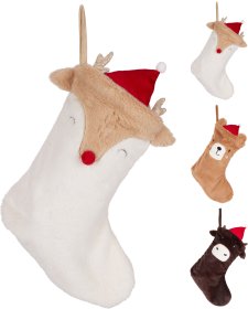 Kalėdinė dovanų kojinė, 4 skirtingi dizainai, 40 x 22 cm