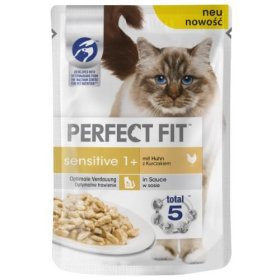 Konservuotas kačių ėdalas PERFECT FIT, su vištiena, jautrioms katėms, 85 g