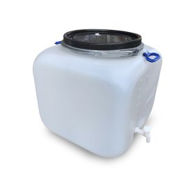 Statinė plastmasinė kvadratinė, 100 l, su kraneliu, tinka sąlyčiui su maistu