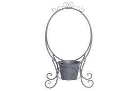 Gėlių vazonas ant stovo 4Living, pilkos sp., 4 x 35 x 71 cm.