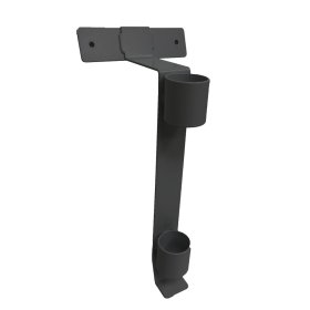 Vėliavos koto laikiklis, vienvietis, juodas