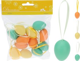 Velykiniai pakabinami margučiai, 4 cm, 12 vnt., 3 skirtingos sp.