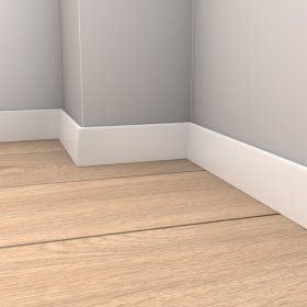 MDF grindjuostė KRONO ORIGINAL Lk58C, 58 x 18 x 2400 mm, spl. balta, 91066