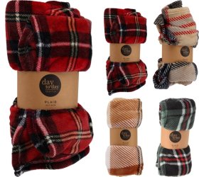 Pledas, 4 skirtingos spalvos: žalia/raudona/smėlinė/mėlyna, 125 x 150 cm