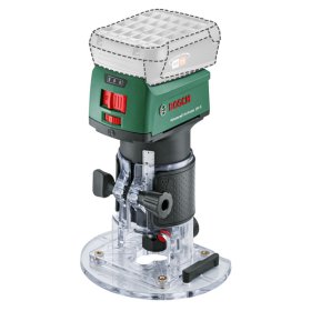 Akumuliatorinė freza BOSCH Green Advanced Trim Router 18V-8, Solo, be akumuliatoriaus ir kroviklio