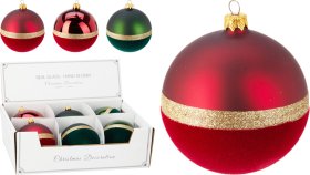 Eglutės žaisliukas, stiklas, 3 skirtingos sp., skersmuo 10 cm