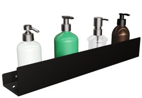 Lentynėlė ANDEX Technic 345/50Ng, 50 x 76 cm, pakabinama, nerūdijantis plienas, juoda