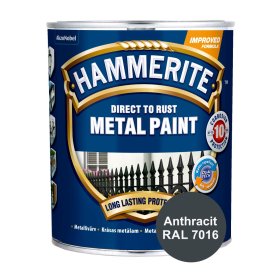 Antikoroziniai dažai HAMMERITE Smooth Finish, 750 ml, antracito sp., blizgūs