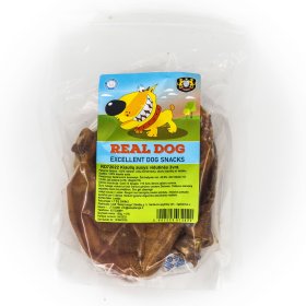 Skanėstas šunims REAL DOG ,kiaulės ausys, vidutinės 3vnt.