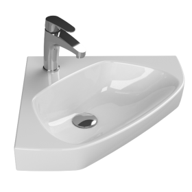 Praustuvas Arda, 45 x 45 cm, kampinis, baltas