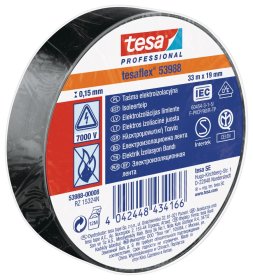 Izoliacinė juosta TESA, 19 mm x 33 m, juodos sp.