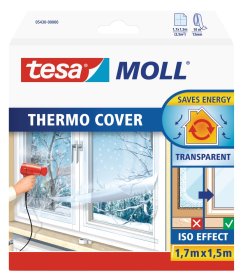 Plėvelė TESA Termocover, 1,7 m x 1,5 m, langų apšiltinimui
