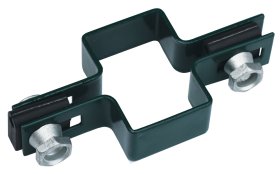 Apkaba tvoros segmentui HERVIN GARDEN, skersmuo 40x60 mm, su tarpinėmis ir varžtais, centrinė, cinkuota, dažyta, RAL6005