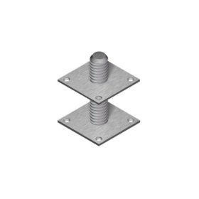 Kolonų atrama XIDO, matmenys 100x70x8,0mm, M20x150mm, reguliuojama