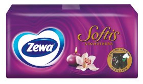 Vienkartinės nosinaitės ZEWA SOFTIS Aromathera, 4-ių sluoksnių, 10 vnt.