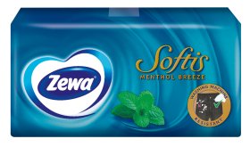 Vienkartinės nosinaitės ZEWA Softis Menthol, 4-ių sluoksnių, 10 vnt.