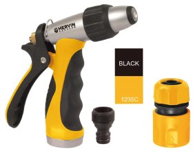 Metalinis purkštukas HERVIN GARDEN+ HG-92548, 3-jų laistymo funkcijų metalinis purkštukas, greita jungtis 1/2"