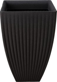 Lauko vazonas, kvadratinis, juodos sp., 40 x 40 x 60 cm.
