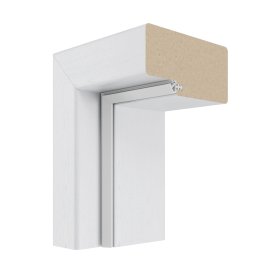 Laminuota durų stakta VIVENTO, komplektas durų varčiai, dešininė, spl. Sibiu White, 44x90x2063 mm, 2 vnt., 44x90x691 mm, 1 vnt.