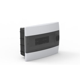 Automatinių jungiklių skydelis HOROZ, 12 modulių, IP40, su skaidriomis durelėmis, baltos sp., įleidžiamas