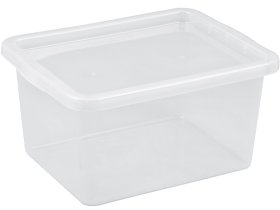 Daiktadėžė PLAST TEAM Basic Box, su dangčiu, skaidri, 59,5 x 31 x 39,5 cm, 52 l
