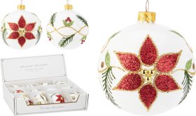 Eglutės žaisliukas, stiklas, 2 skirtingi dizainai, skersmuo 8 cm