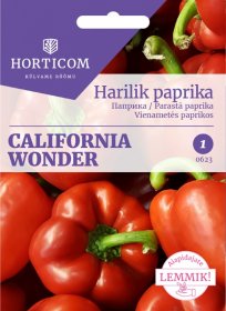 Daržovių sėklos, HORTICOM paprikos vienametės, California Wonder, 1 g