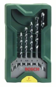 Grąžtų akmeniui rinkinys BOSCH Mini X-Line, 3-8 mm, 7 vnt.