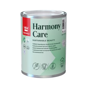 Vandeniniai biologinės kilmės vidaus dažai TIKKURILA, Harmony Care, 0,9 l, A bazė, visiškai matiniai