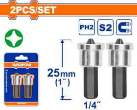 Sukimo antgaliai su gylio ribotuvais WADFOW, PH2, 25 mm, 2 vnt., WSV5601