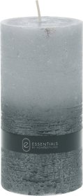 Žvakė, cilindro formos, pilkos sp., 7 x 14 cm