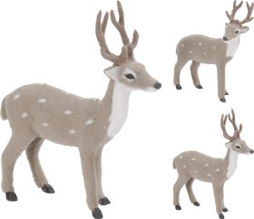 Kalėdinė dekoracija Elnias, 2 skirtingi dizainai, 15 cm