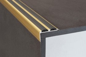 Aliumininė laiptų juostelė HESORA H 38 D1, 3.6 x 2 x 180 cm, mat.aukso spalvos, kilmės šalis ES