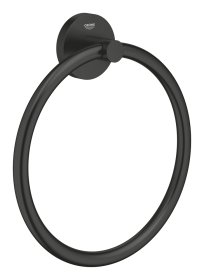 Ranksluosčių kabykla GROHE Quickfix Start, pakabinamas, kilpa, juodos matinės spalvos, montuojamas sukant arba klijuojant, 411742430