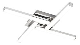 Lubinis vonios šviestuvas RABALUX Antonia, LED, 4 x 6W, 230V 50Hz, 4000K, 2200 lm, IP44, metalinis, chromo/baltos sp., 610 x 70 x 610 mm, 5896