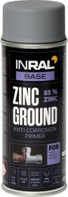 Aerozolinis, antikorozinis gruntas INRAL Zinc Ground, 400 ml, cinko