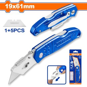 Peiliukas trapeciniais ašmenimis WADFOW, kompl. su 1+5 SK5 plieno ašmenimis, 19x61 mm, 163 mm, WSK9419