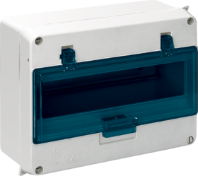 Automatinių išjungiklių skydelis SOLERA 896, skydelis 11 modulių, plomb., 230 x 180 x 86 mm, IP54, pilkos sp.