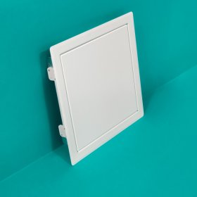 Revizinės durelės FZN, 500 x 500, atidaromos paspaudimu, cinkuotos, matinė spalva