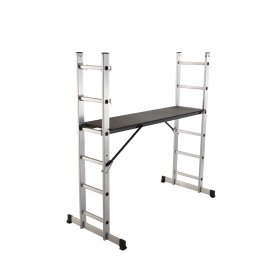 Pastolinės kopėčios HERVIN TOOLS, al. 2x8,160x43x224 cm, 150 kg, CL-PK28