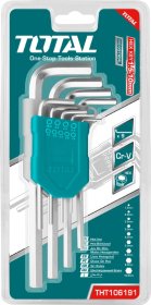 Šešiakampių raktų rinkinys TOTAL, CR-V, 1.5-10 mm, 9vnt., THT106191