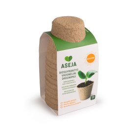 Biosuyrantys vazonėliai daiginimui ASEJA, 10 vnt., d-60 mm., 60 mm., 725002-1