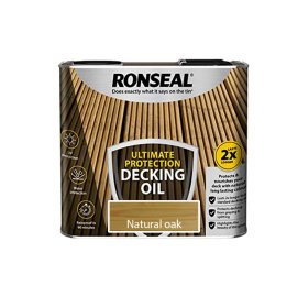 Aliejus terasoms RONSEAL Ultimate Decking Oil, 2,5 l, ąžuolo spalva