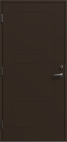 Lauko durys su medine stakta VALGE Gaja, kairinės, spalva ruda, matmenys 2080 x 980 x 92 mm, A140270082