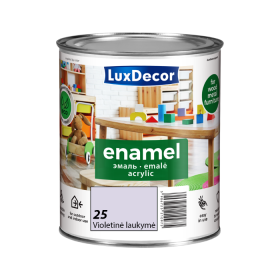 Universali akrilinė emalė LUXDECOR, 0,75 l, (25) Violetinė laukymė, matinė, vandens pagrindu