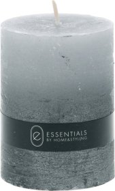 Žvakė, cilindro formos, pilkos sp., 6 x 8 cm