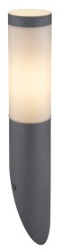 Lauko šviestuvas GLOBO Boston, E27, 1 x 23W, 230V, IP44, sieninis, nerūdijančio plieno, antracito sp., 170 x 390 x 76 mm, 3157A