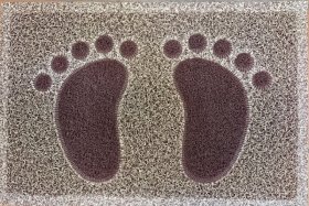 Kilimėlis PRINT Mat, 40 x 60 cm, ruda pėda