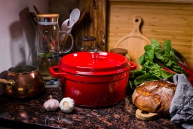 Puodas GRANDFEU, raudonas, 4,7 l