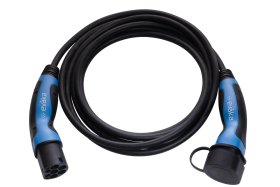Elektromobilių įkrovimo kabelis EVAKA T2-T2, 22kW, 32A, 5 m, 5x6mm2, 1x0.5mm2, mėlyna rankena (EVA503325)